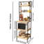 Armoire de rangement en bois à 5 niveaux