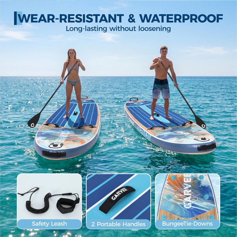 Inflatable Stand Up Paddle Board Ultra-Light SUP - Wide Stable Design with Non-Slip EVA Deck, Complete Kit with Premium Accessories - for Adults, Beginners & All Skill Levels