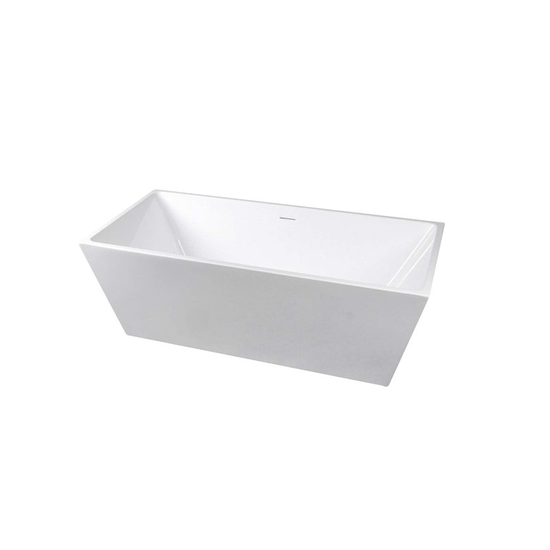 Ethen 67" x 29.5" Freestanding Soaking Acrylic Bathtub