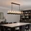 Lustre moderne pour îlot de cuisine 16 lumières avec abat-jour en verre transparent Modern-1497950449-1497950451