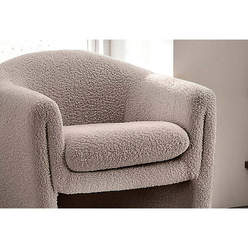 Chaise d'appoint contemporaine l 33,4 po, champignon, Gris