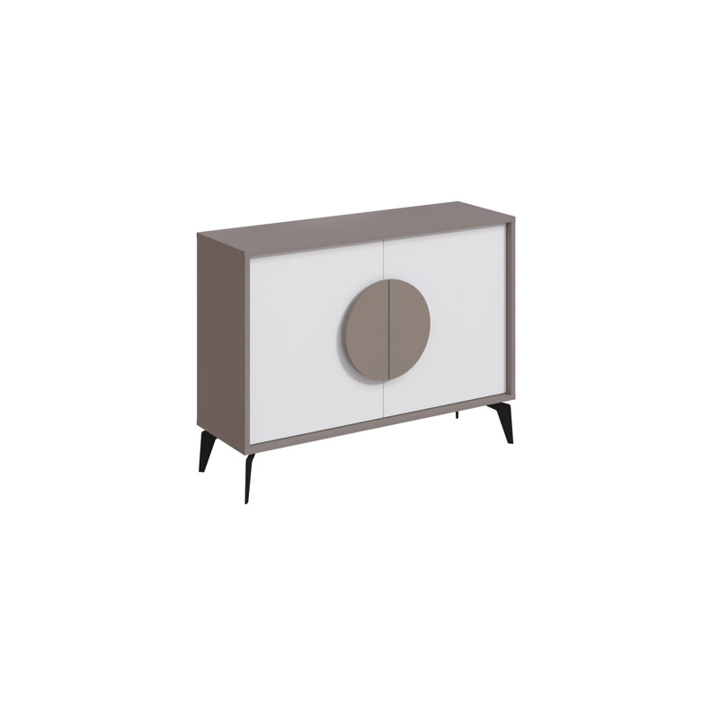 Kaira 2-Door Cabinet Stylish Storage Solution for Modern Living Spaces, Light Mocha/White