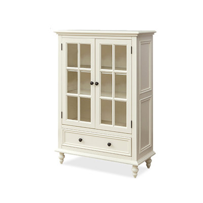 White Solid + Manufactured Wood+Glass Display Cases