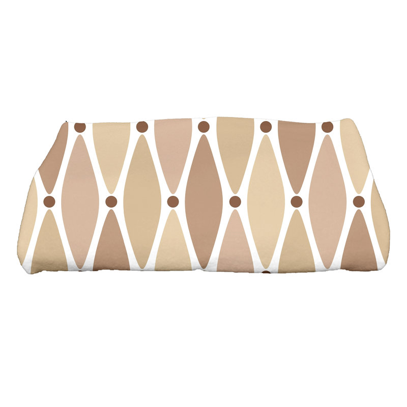 Eastbourne Geometric Print Bath Towel, Taupe