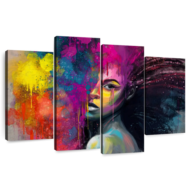 Leisha African Vibrance, H 48 po x l 75 po