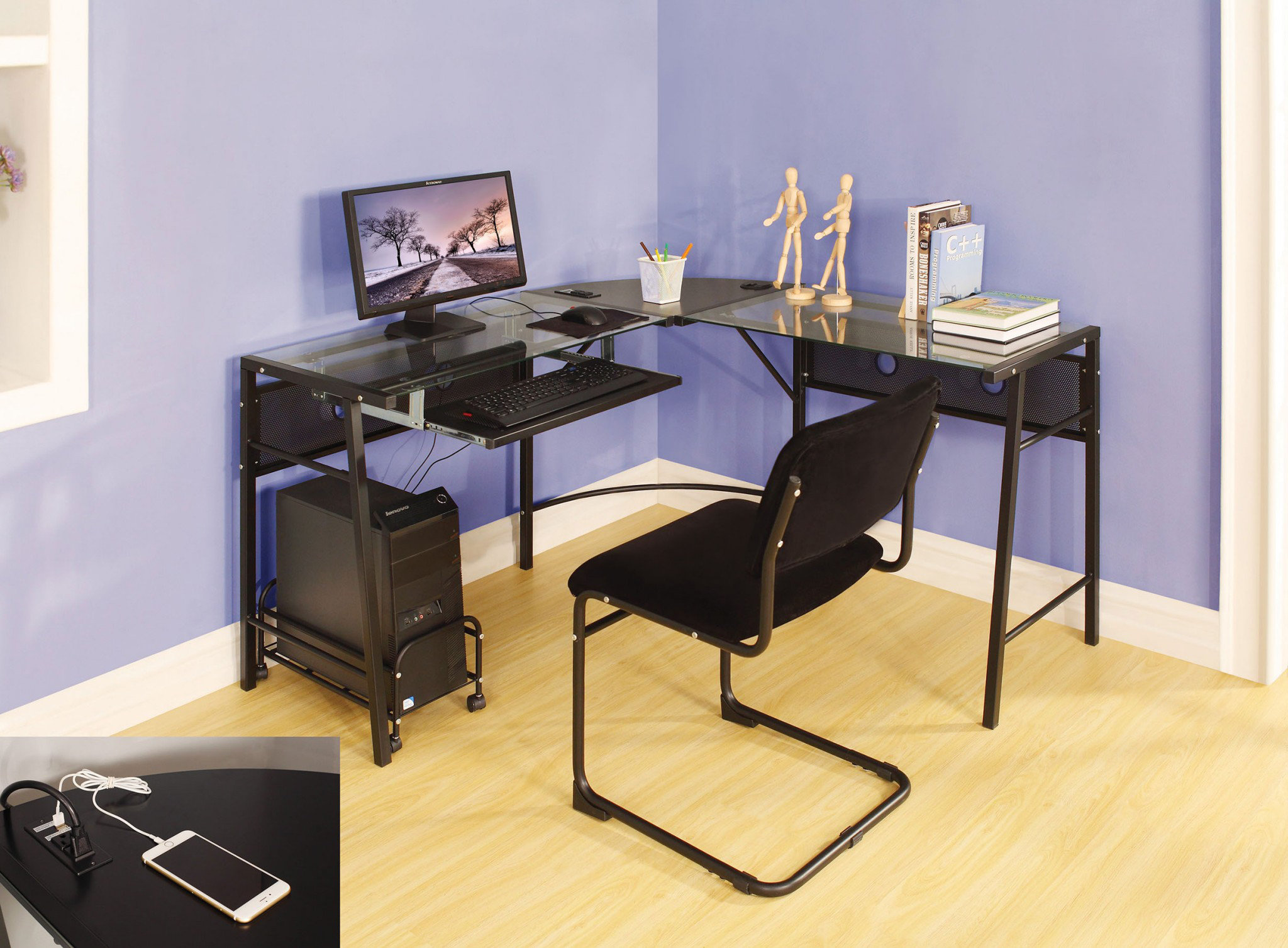 ZeaZu Corner Iron Computer Desk Wayfair