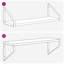 4 -Piece Steel Floating Shelf-974094769-974094770