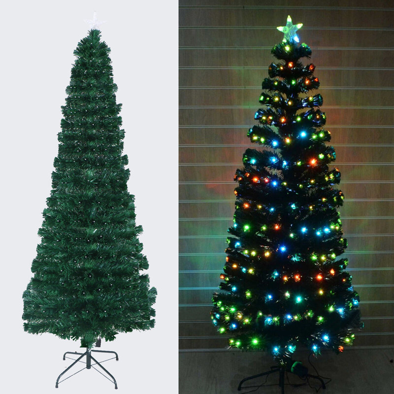 180cm H Lighted Artificial Pine Christmas Tree