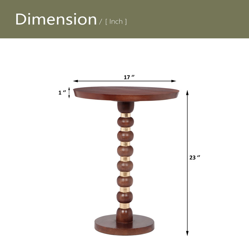 Mango Wood Round End Table