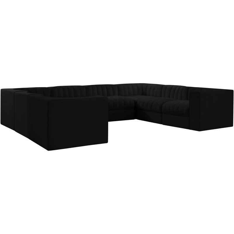 Canapé modulaire Donegan, Black Velvet