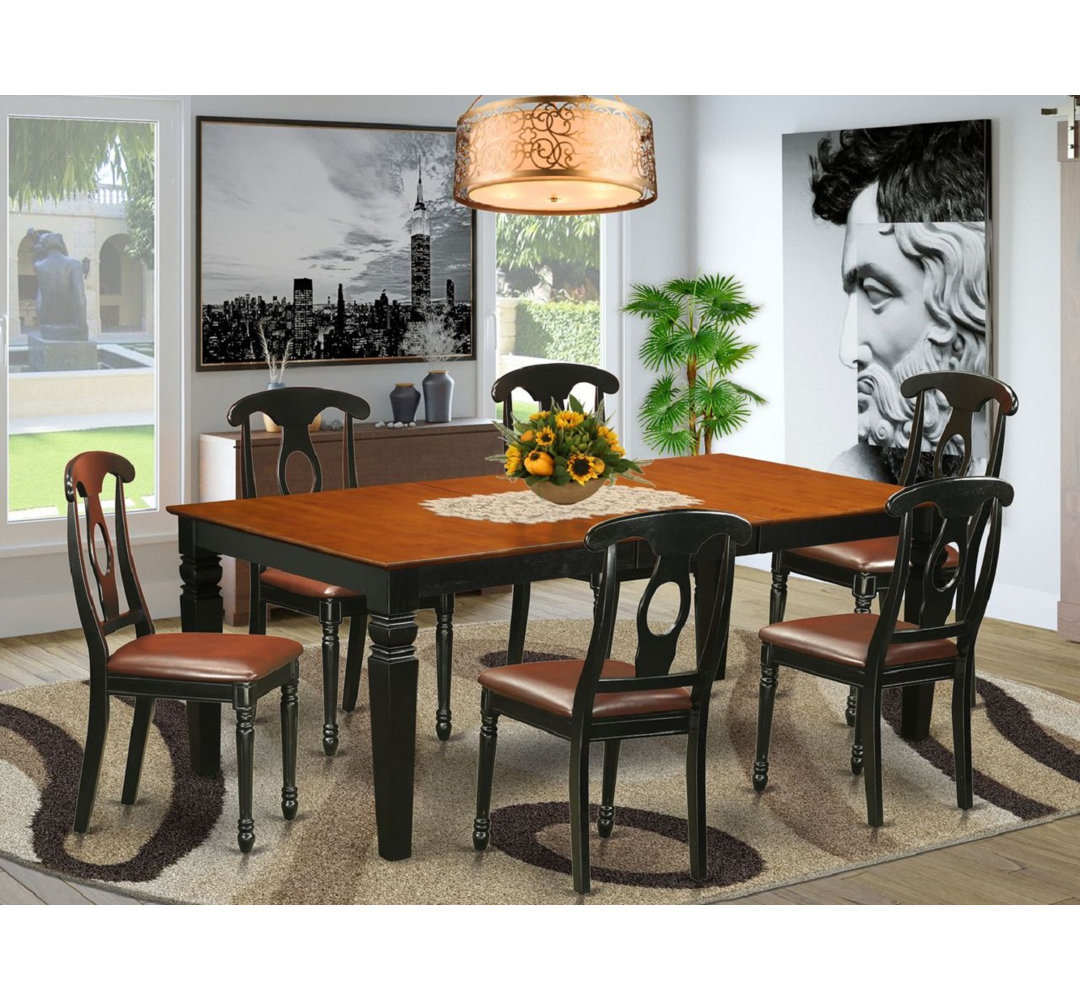 Beesley Solid Wood Solid Wood Top Four Leg Dining Set Darby Home Co Table Base 