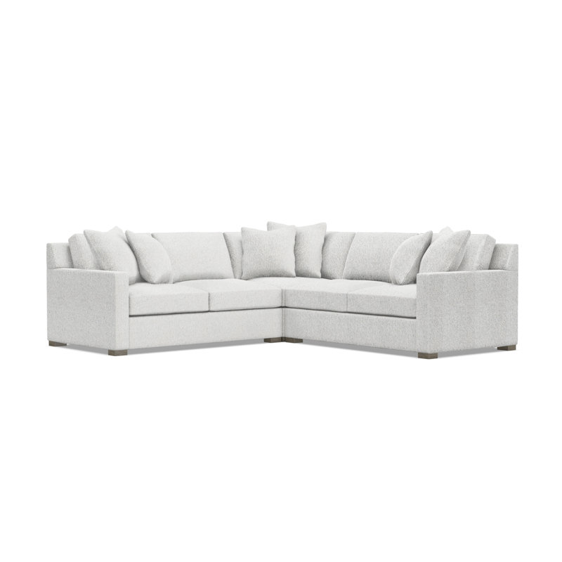 Kelsey Sectional, White Polyester