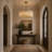 36" Modern Gold Alabaster Chandelier Round Pendant Light For Dining Room