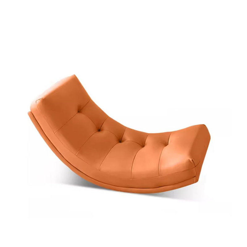 Chaise berçante en bois de frêne, Orange