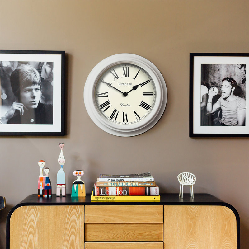 Wall Clock, Pale Grey