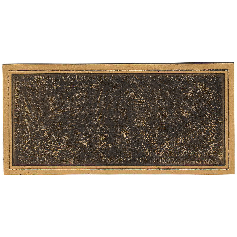 Plaque d’adresse murale sur 1 ligne Fremont, Bronze vieilli / Or, Oui
