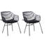 Ensemble de 2 chaises de patio Niya, polyester, acier, rotin extérieur-100917535