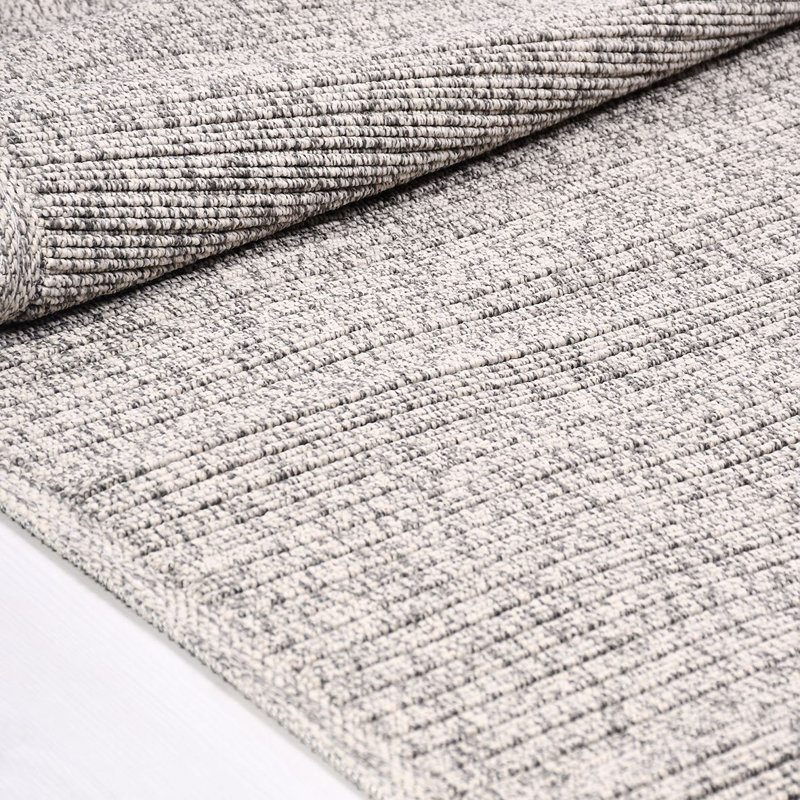 Tapis gris moderne lavable à la machine, Rectangle 2 pi 8 po x 5 pi