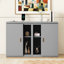 Lit escamotable avec tablettes, armoires et ports USB, cadre de lit escamotable-256840585-256840598