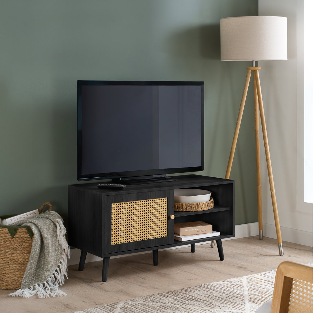 Noemi Rattan TV Unit For Tv's up to 42" - 100CM Width With Storage - TV Stand
