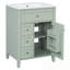 Meuble-lavabo avec lavabo, 3 tiroirs, 1 armoire et tablette réglable-2059834017