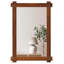 Miroir mural incassable avec cadre en bois d'acacia et design de rivet rétro-1398858002