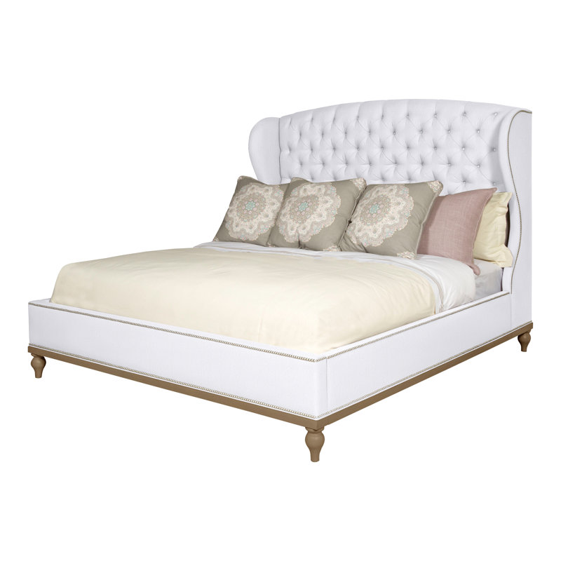 Emma Queen Upholstered Panel Bed, Navajo, Yes, Navada Snow