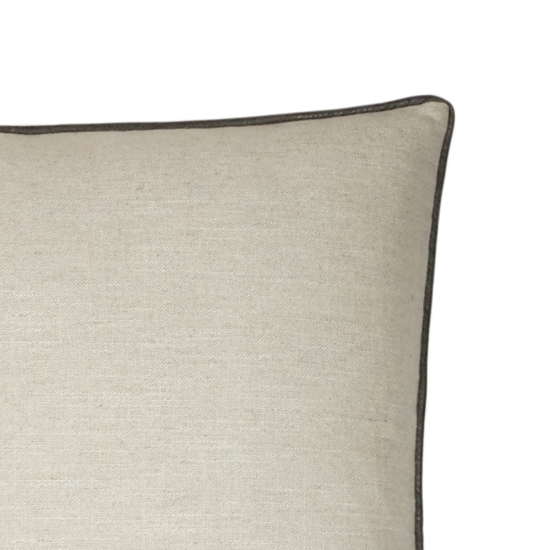Ghent Pillow Cover & Insert, Gray, Bolster 14"H x 42"W