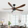 Wood Ceiling Fan No Light With Remote Control, Low Profile Ceiling Fan Without Light,Noiseless Reversible Dc Motor With Timer