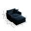 Fauteuil respirant avec repose-pieds et salon - Chenille bleue haute pour le salon