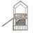 Twin Loft House Bed With Slide & Storage Steps, Solid Wood Frame-537506598
