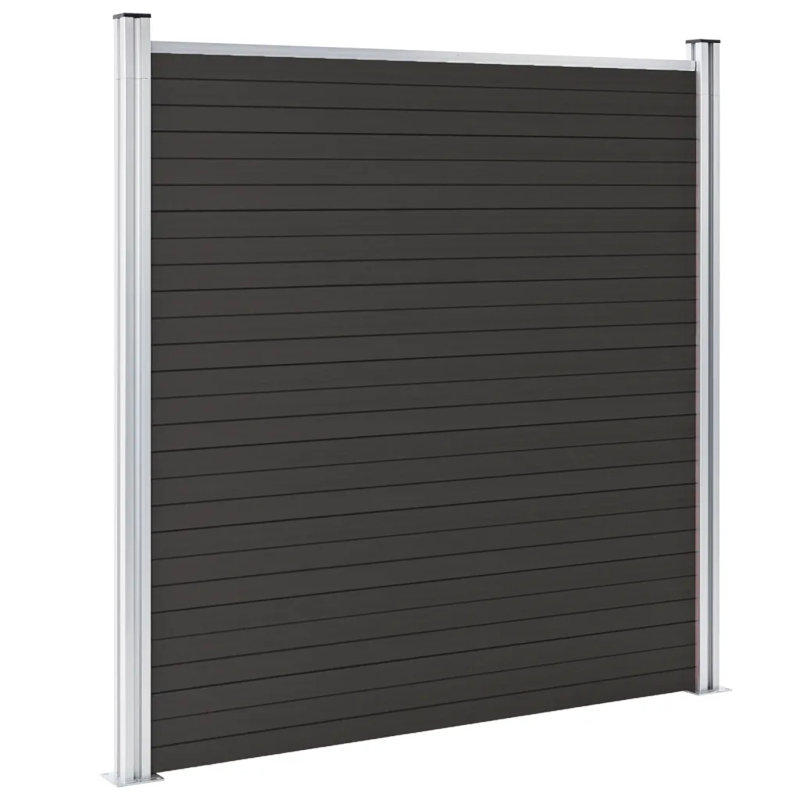 Minisink Fence Panel WPC 180x186 cm Black
