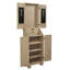 Armoire de jeu de fléchettes American Heritage Port Royal - chêne blanc massif avec beaucoup de rangement pour les soies et les jeux de fléchettes électroniques