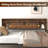 Farmhouse Twin Daybed with Trundle, Barn Door Headboard, LED Light & Charging Station, Wood Frame Guest Bed, Rustic Brown