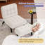  Fauteuil d'appoint rembourré de 25,98 po de largeur avec dossier réglable et repose-pieds-1016831816