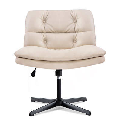 Large Size Armless Office Desk Chair, Vanity Chair No Wheels