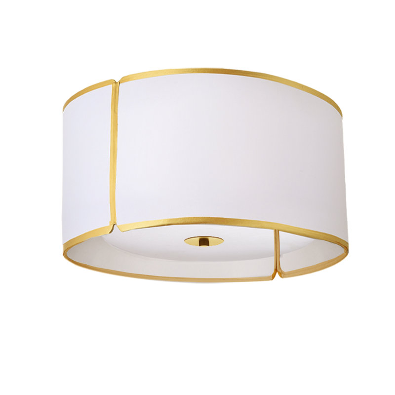 Plafonnier encastré 3 lumières, Blanc / Doré