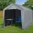 8 Ft. W X 12 Ft. D Metal And PE Cloth Storage Shed (96 Sq. Ft.)