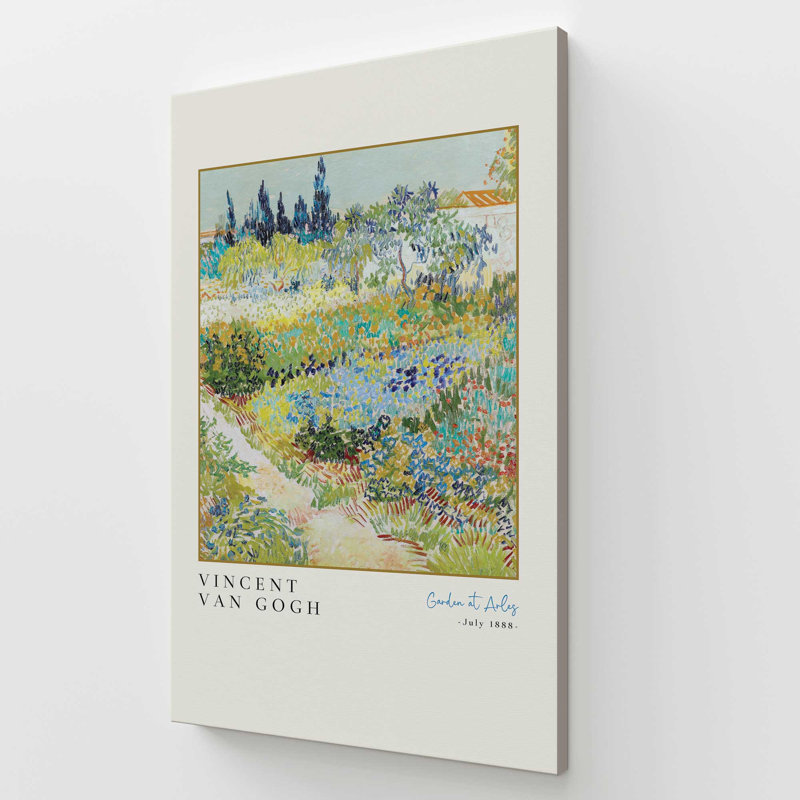 Jardin Van Gogh à Arles, H 54 po x l 36 po x P 1,25 po, Toile tendue