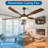 72-Inch Large Outdoor Ceiling Fan With Remote Control And Light With Three-Color Dimming, 5 Reversible Wooden Blades, Modern Garden, Patio, Farmhouse, Living Room And Bedroom Ceiling Fan