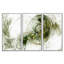 Coloured Smoke Green - ensemble de 3 reproductions d'art encadrées abstraites sur toile-600300446-600300447