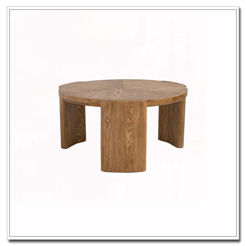 Round Coffee Table with Curved Legs