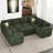 Large Chenille U-Shaped Storage Sectional Sofa King Pull Out Sofa Bed Sleeper Livingroom Bedroom Apartment Corner Couch-2132991719