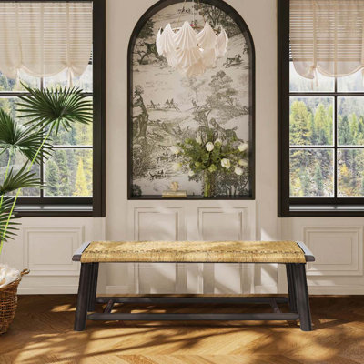 Banc en bois massif de style campagnard Farmhouse
