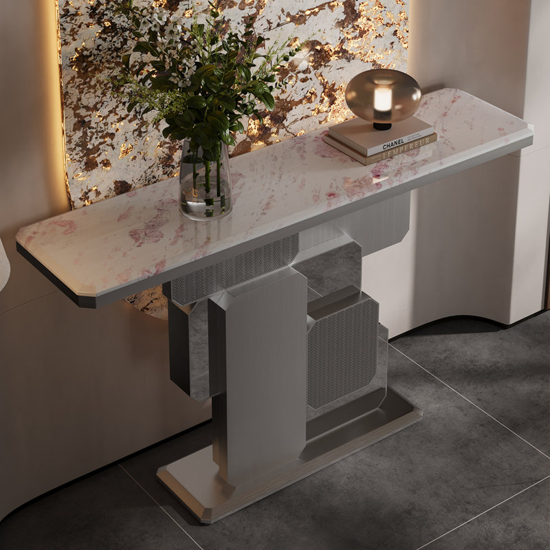 Console Modern Light Luxury, 33.5" H x 63" W x 13.8" D