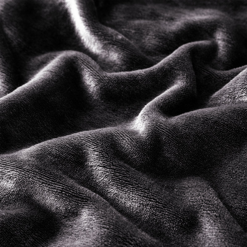 Aspire Homeware Deluxe Hotel Collection Ultra-Soft Sherpa Fleece Throw Blanket for Plush & Cozy Comfort, Black