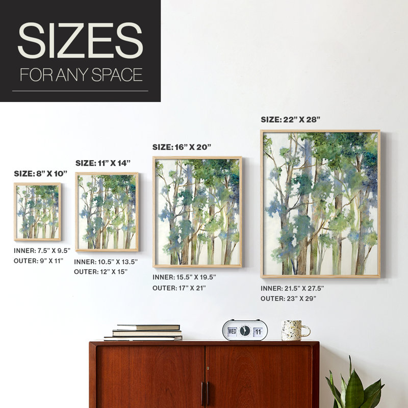 «Wind in the Trees», reproduction encadrée - bois massif, H 11 po x l 9 po, Naturel