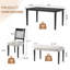 Ensemble de salle à manger 6 pièces avec table en bois, 4 chaises et banc pour une cuisine et une salle à manger classiques et peu encombrantes-768227291