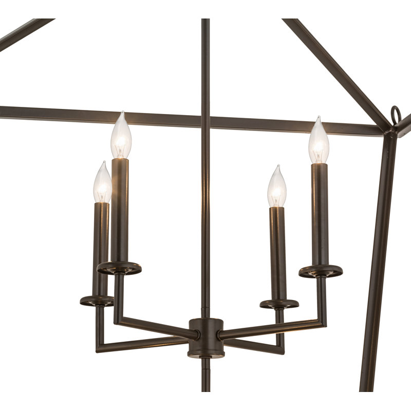 8 - Light Dimmable Lantern Geometric Chandelier