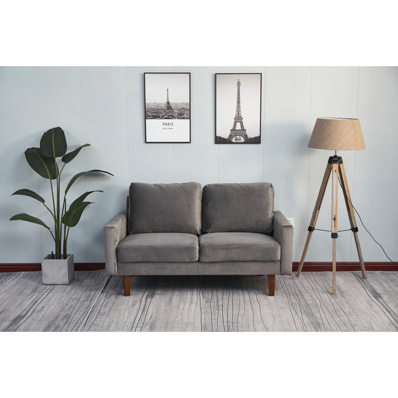 Causeuse, gris, Gris, Noir